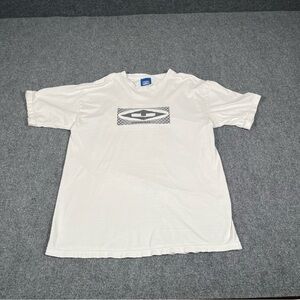 Vintage Umbro Shirt Men’s Large Y2K 90s White Made In USA Soccer Double Sided